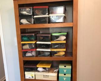 BOOKSHELVES AND LOTS OF SHOES