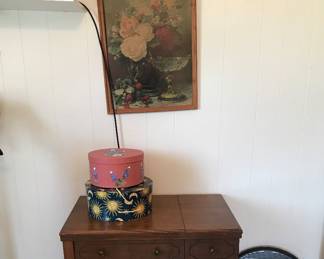 SEWING MACHING, CABINET AND NOTIONS