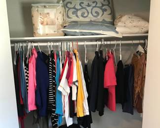 LOTS OF SMALL/MED/LARGE CLOTHES.  BEDSPREADS