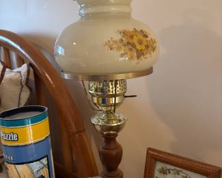 Converted oil lamp