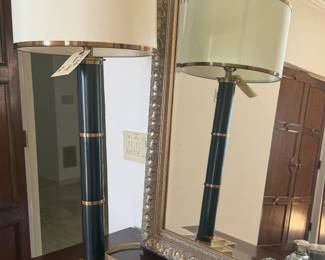 Pr. Black Pillar Lamps