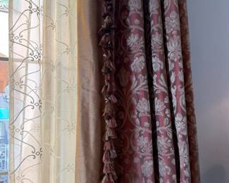 Drapery Panels with Sheers and Rods
