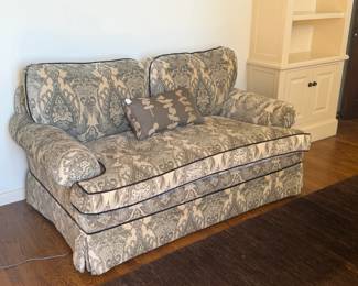 Down Upholstered Loveseat with Welting