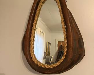 Vintage mirrored horse collar