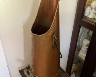 Copper coal scuttle