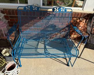 Wrought Iron Glider Rocker