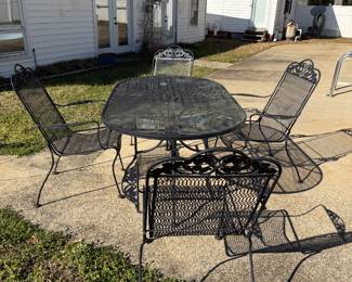 Wrought Iron Patio Table & Chairs