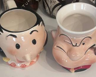zzk Popeye and Olive Oil Mugs