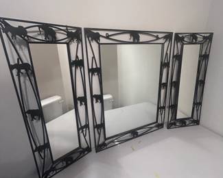 D AFRICAN FRAMED MIRROR