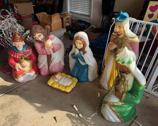 Vintage Nativity Blow Molds