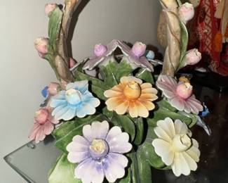 Capodimonte Flower Basket
