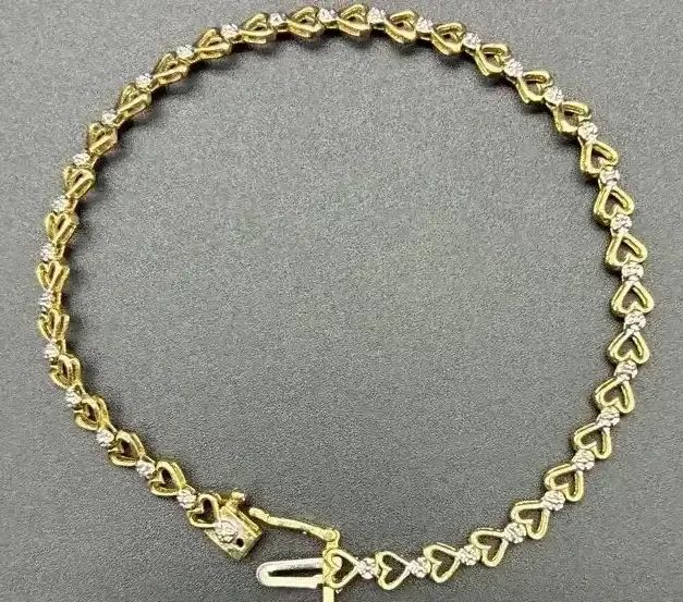 001 Womens 10k Gold Tennis Bracelet