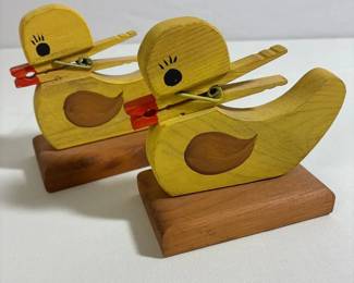 Vintage Yellow Duck Note Holders