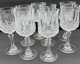 Longchamp by Crystal DArques Set of 8  6oz Wine Glasses 6 1 2 Tall