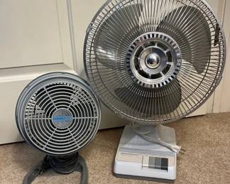 Two Oscillating Fans, Windstorm and Holmes Air
