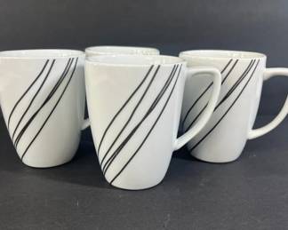 Correll Coordinates Porcelain Mugs Set Of Four