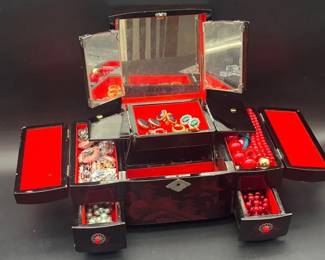 Vintage Japanese Jewelry Box W custom Jewelry 
