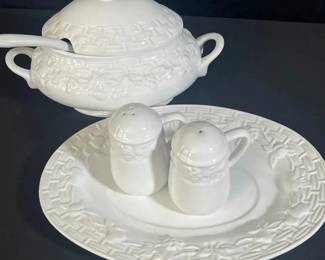 Made In Portugal Soup Bowl, Platter And Salt pepper Shaker 