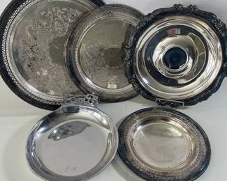 Silver Plated Tray Lot
