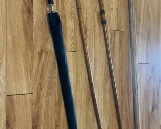 Walking Cane And Umbrella, Lot