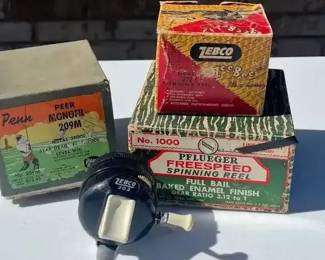 Vintage Fishing Reels Zebco, Penn  Pflueger