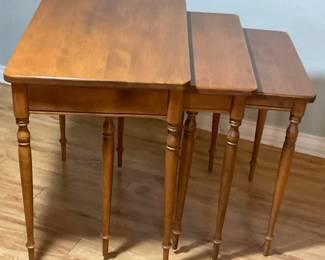 Ethan Allen Vintage Set of Three Stacking Side Tables