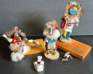 Native American Kachina Dolls signed by artist