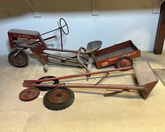 Antique Metal Pedal Tractor