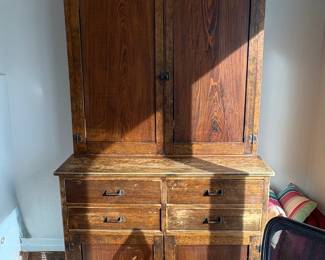 Vintage Rustic Step Back Cupboard/Jackson Press