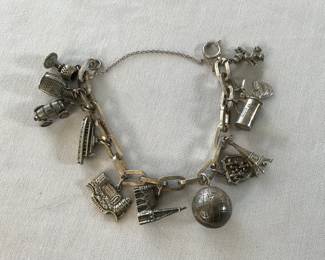 Vintage Sterling Silver Charm Bracelet