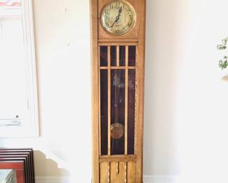 Antique Oak Grandfather Clock