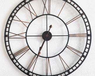 Large Metal Wall Clock