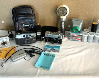 Vintage Cameras with Accessories