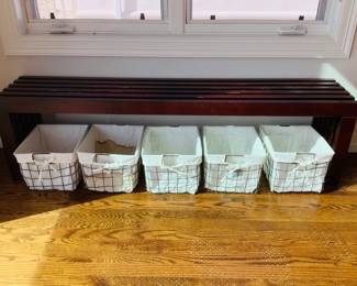 Entryway Bench with Baskets