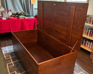Large wooden storage box