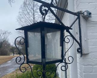 Wrought iron outdoor lights
