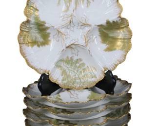 Lot 160 Limoges Porcelain Oyster Plates
