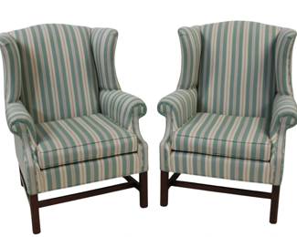 Lot 408 Wing Back Chairs