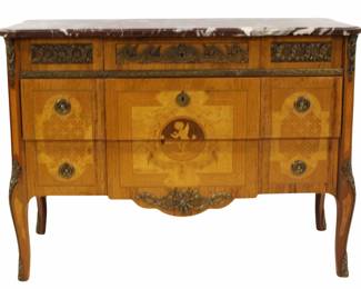Lot 397 Marbletop Inlaid Commode