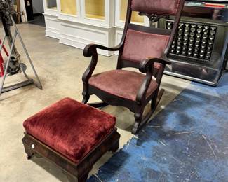 Vintage Rocker and Foot Stool