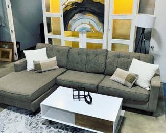 Sectional Sofa, Coffee Table and Decor Orlando Estate Auction