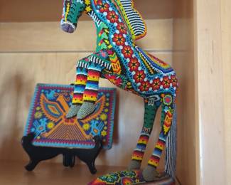 Huichol beaded horse