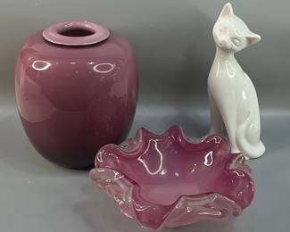 Mikasa Glass Vase & More