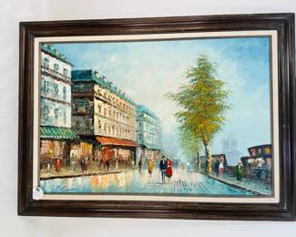 Parisian Street Scene Art