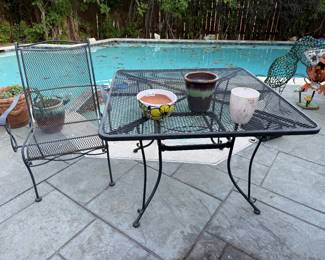 Patio table, Chair