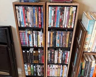 DVDs, Blue rays, VHSs