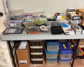 Office supplies, storage boxes