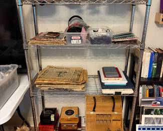 Old newspapers, Cigar boxes, cards, old photos, etc.