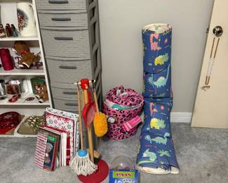 Storage Chests, Sleeping Bag, Play Mat, etc.