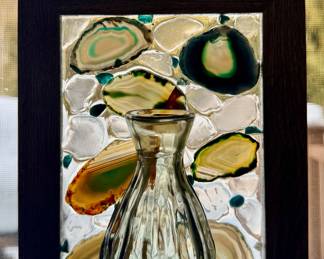 Stained Glass Hanging Vase